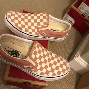 Pink checkered vans
